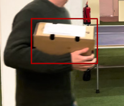 A person carrying a package