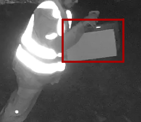 A package delivery at night